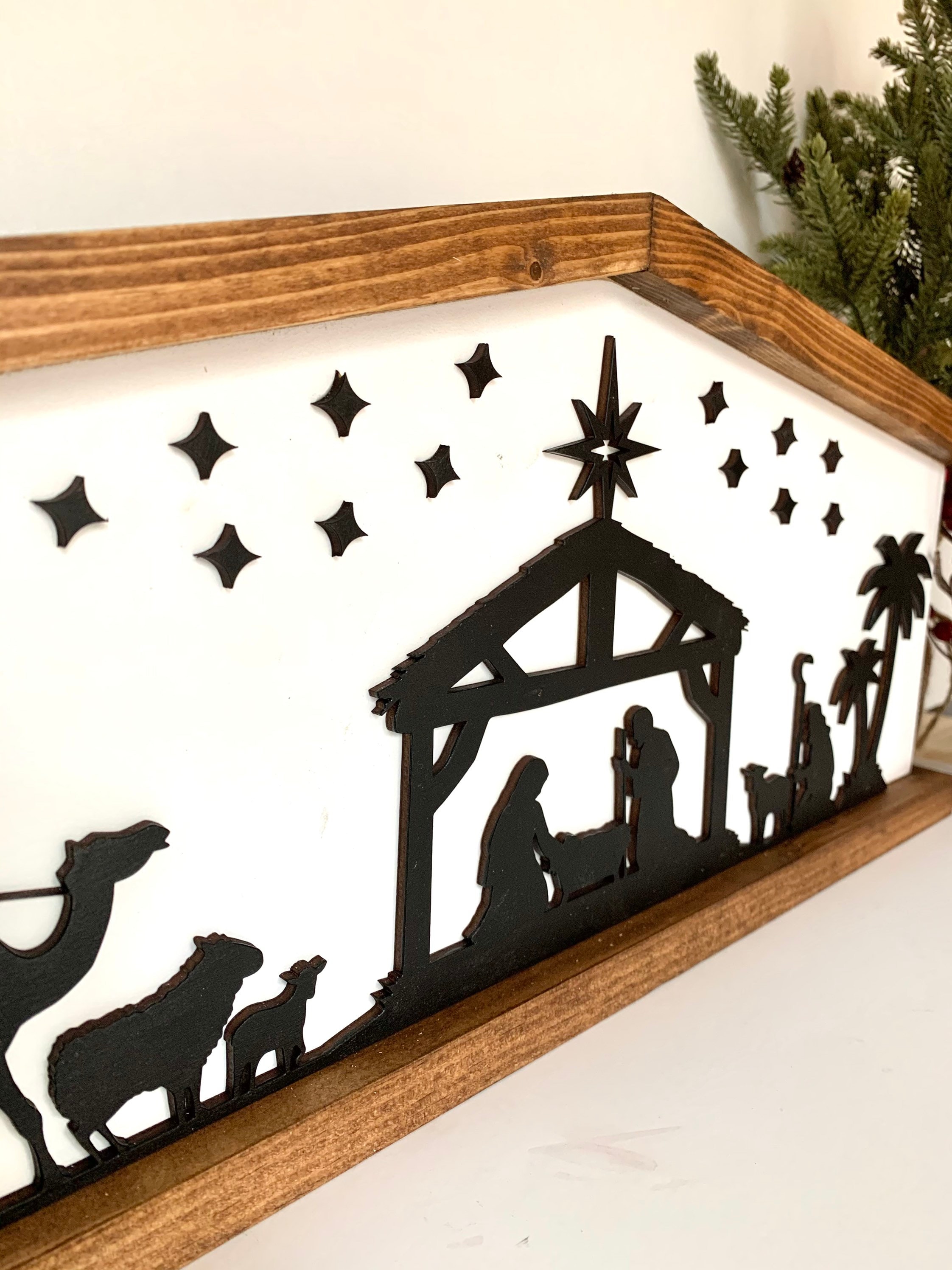 Nativity Display / Wood Nativity Scene Simple Nativity Set Etsy