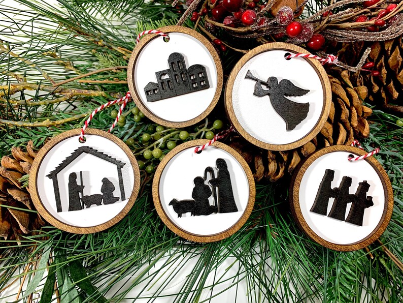 The Christmas Story Ornaments / Set of 5 White/ 2 Layered / Etsy