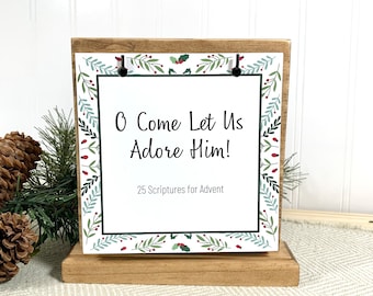 Advent Scripture Cards w/ stand Advent reading plan Christmas scriptures Advent calendar Christmas reading plan desktop Advent calendar