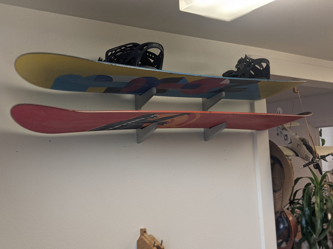 Double Board Rack / Wall Mount Sports Rack / Snowboard Rack Etsy