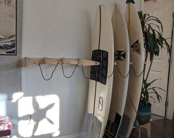 Surfboard Wall Mount Rack Vertical Wood - Etsy