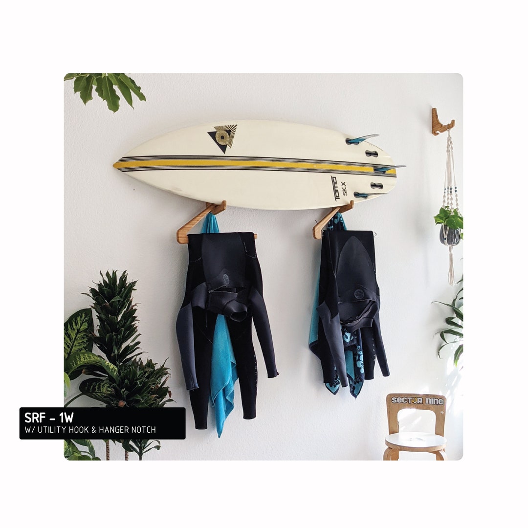 Bamboo Solo Surf Rack - Wall Mount - Etsy
