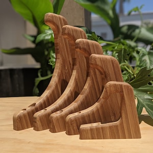 Wall Mounted Utility Hooks - Caramelized Bamboo