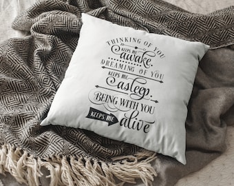 Boyfriend pillow | Etsy Love Story Pillow Gift Set Thinking