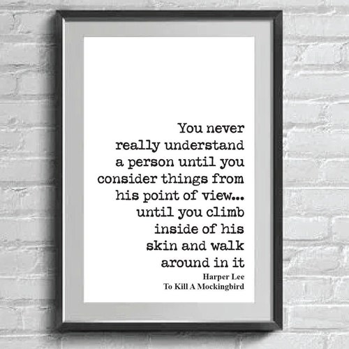 To Kill A Mockingbird Quote Harper Lee Quote Print Classic Etsy