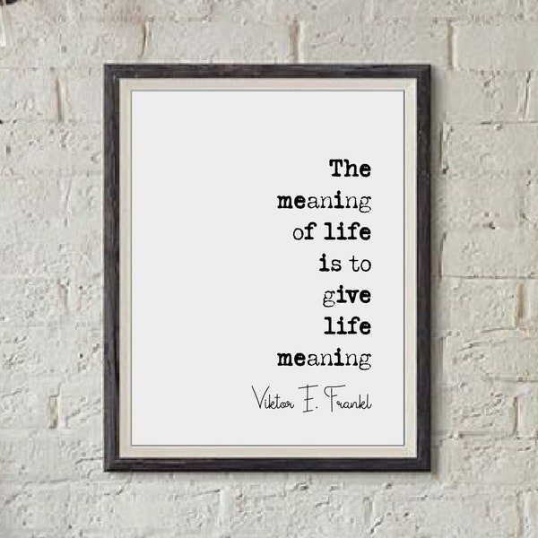 The Meaning of Life Etsy