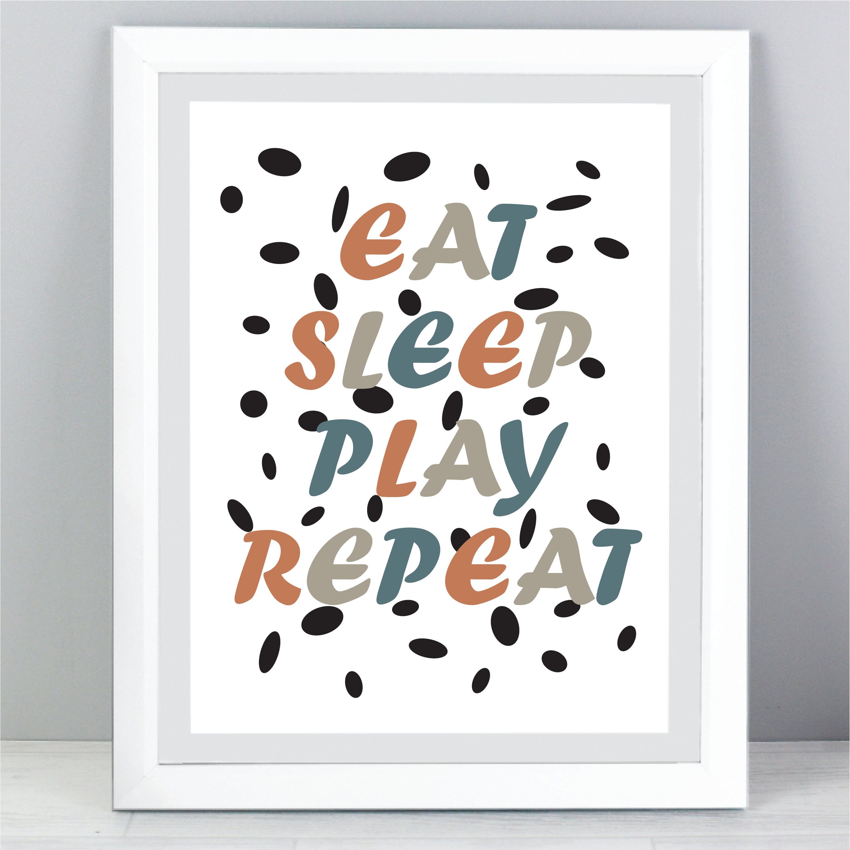 Eat Sleep Play Repeat Print Nursery Print Nursery Decor Etsy