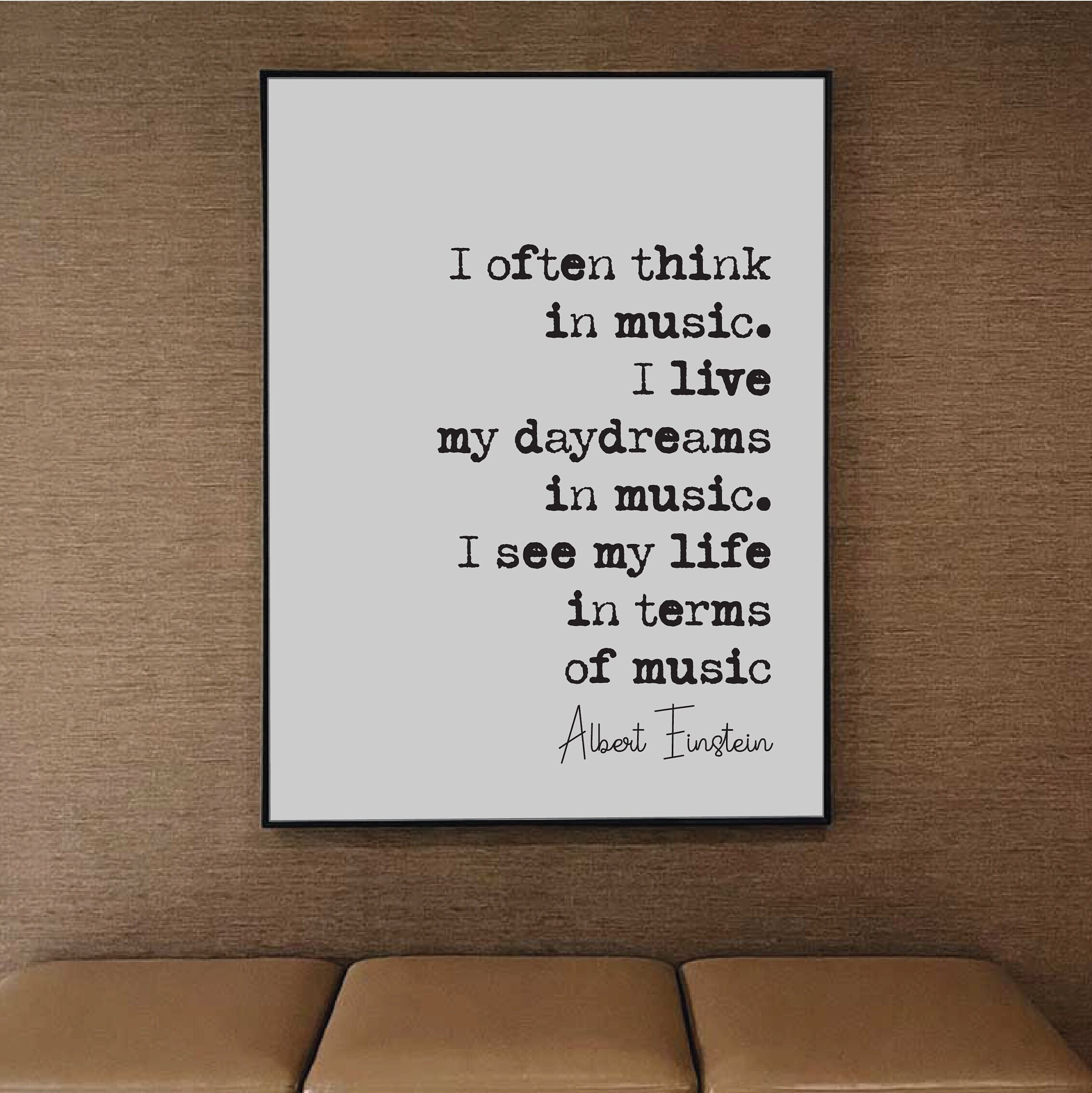 Details about   Einstein Music Quote Poster Print Musician Gift Inspirational Music Wall Art 