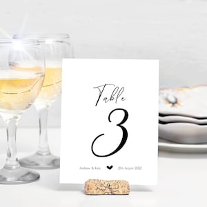 Personalised Wedding Table Number Cards Custom Minimalist Table Name Signs Event Table Settings A5 5x7 Seating Chart Cards Wedding Day Signs
