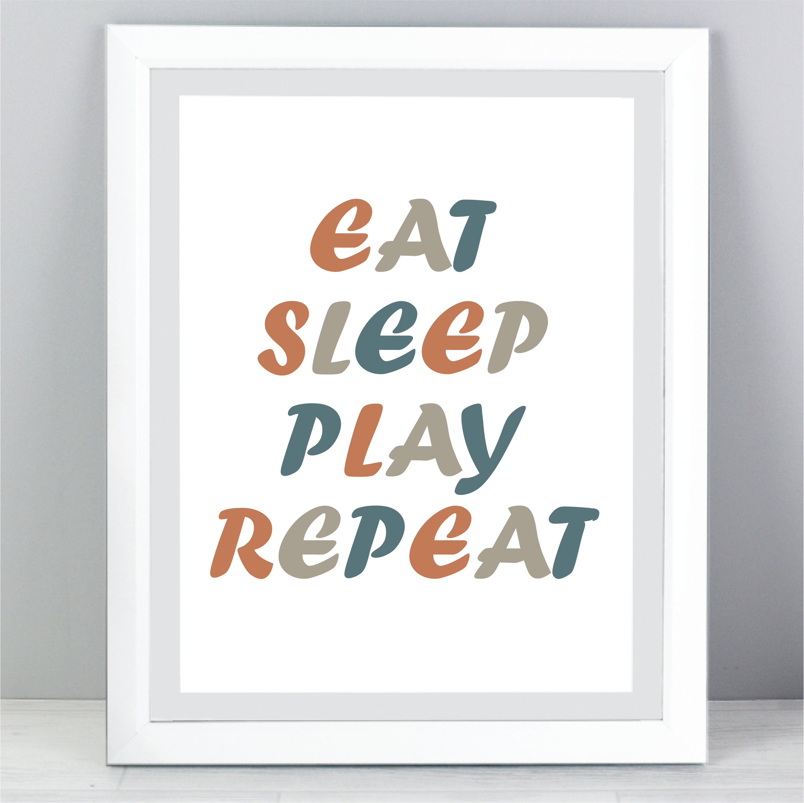 Eat Sleep Play Repeat Print Nursery Print Nursery Decor Etsy