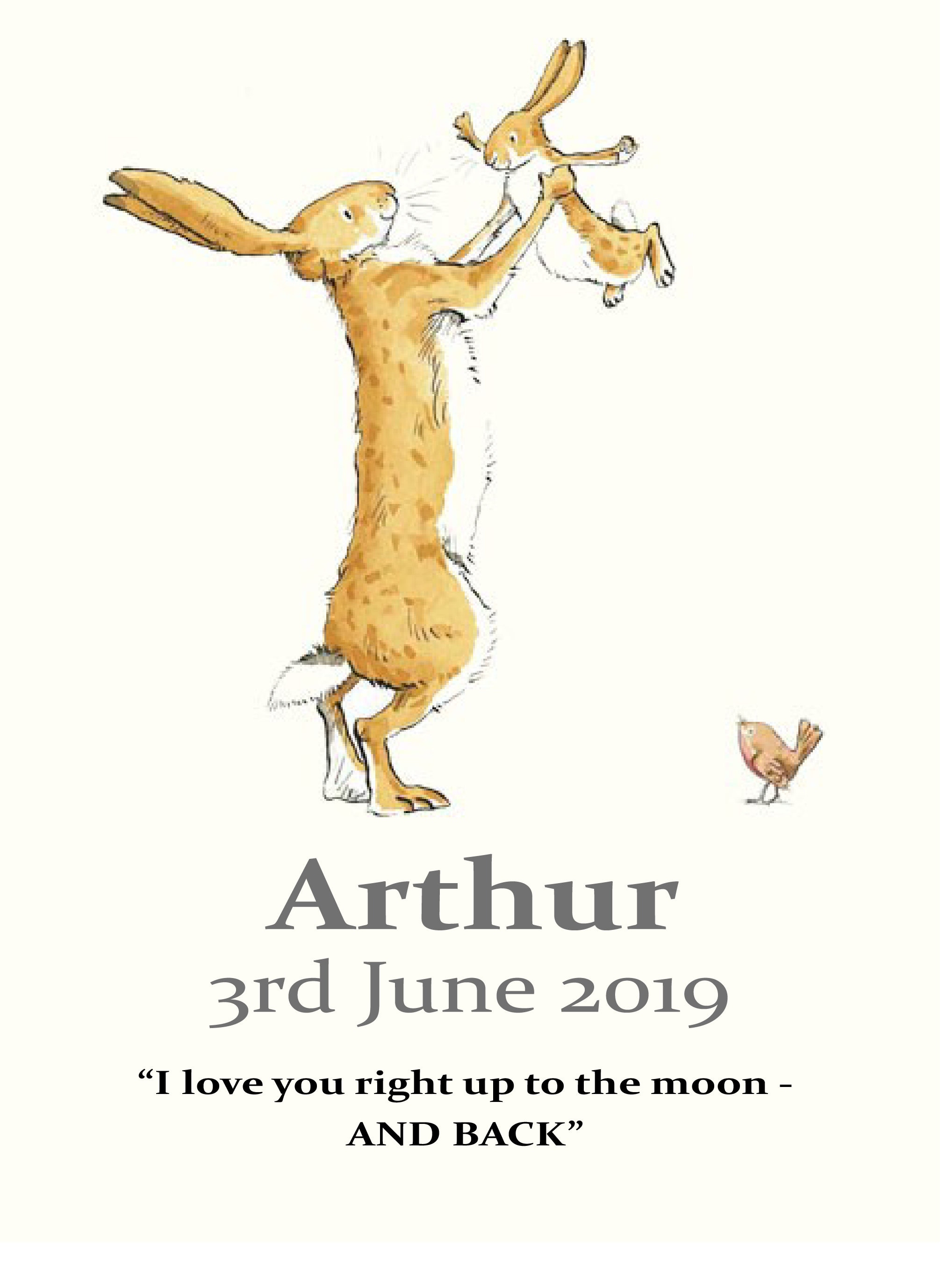 Guess How Much I Love You Quote Print Personalised New Baby Etsy UK