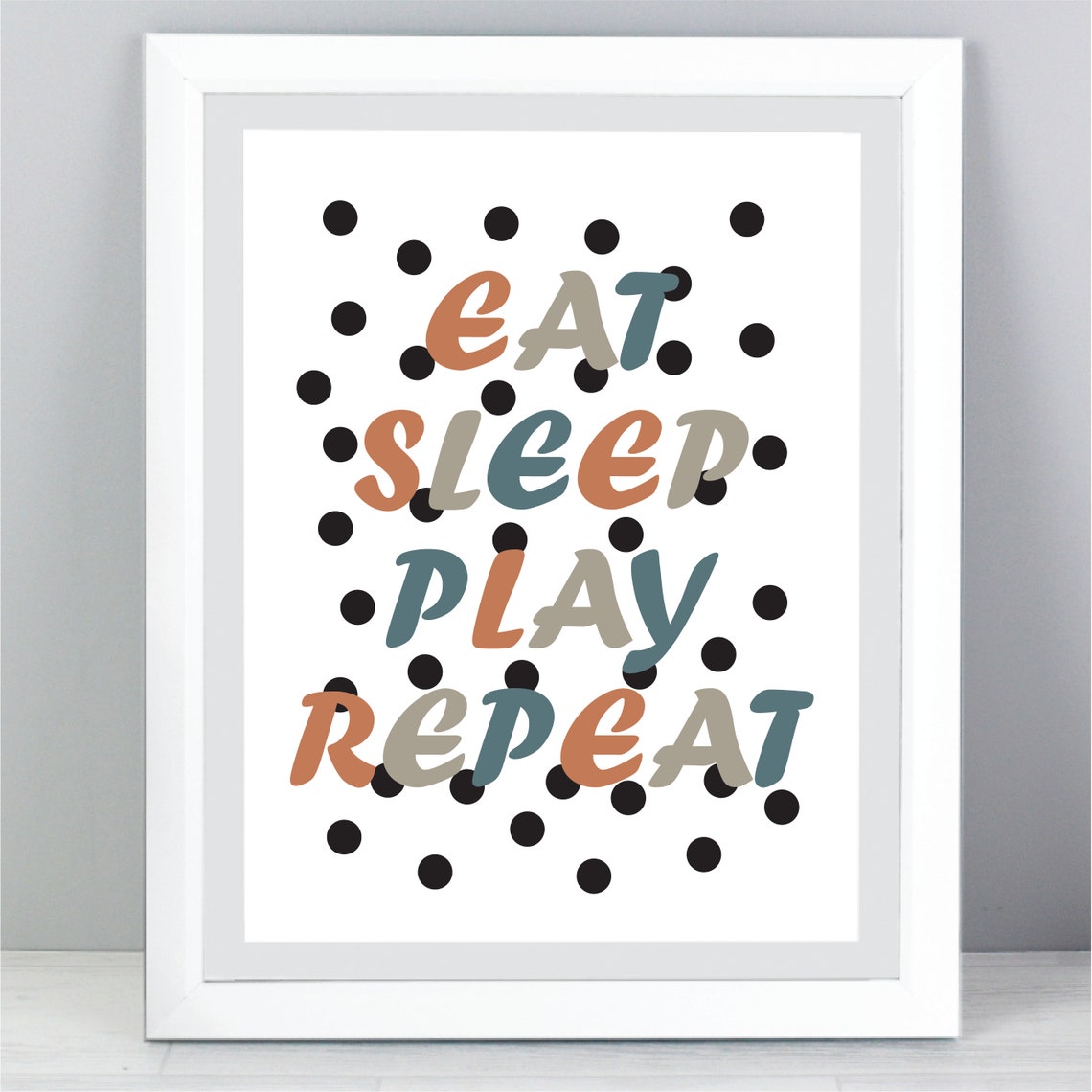 Eat Sleep Play Repeat Print Nursery Print Nursery Decor Etsy