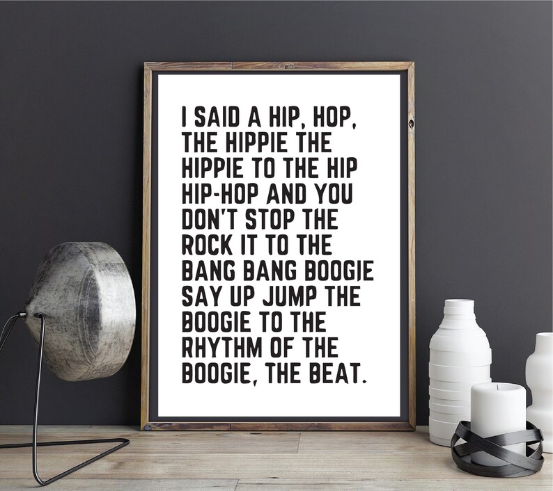 Rapper Delight Druck Hip Hop Songtext Spruch Bild ungerahmt Etsy.de