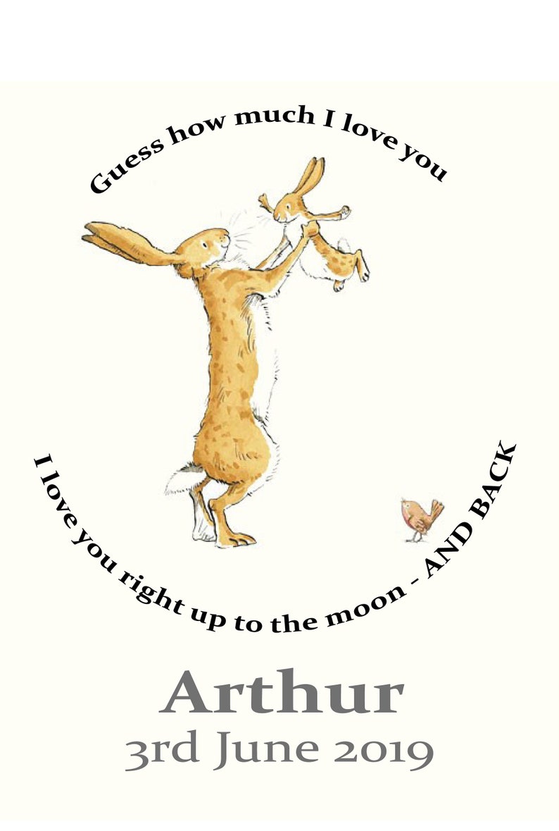 Guess How Much I Love You Quote Print Circular Personalised Etsy