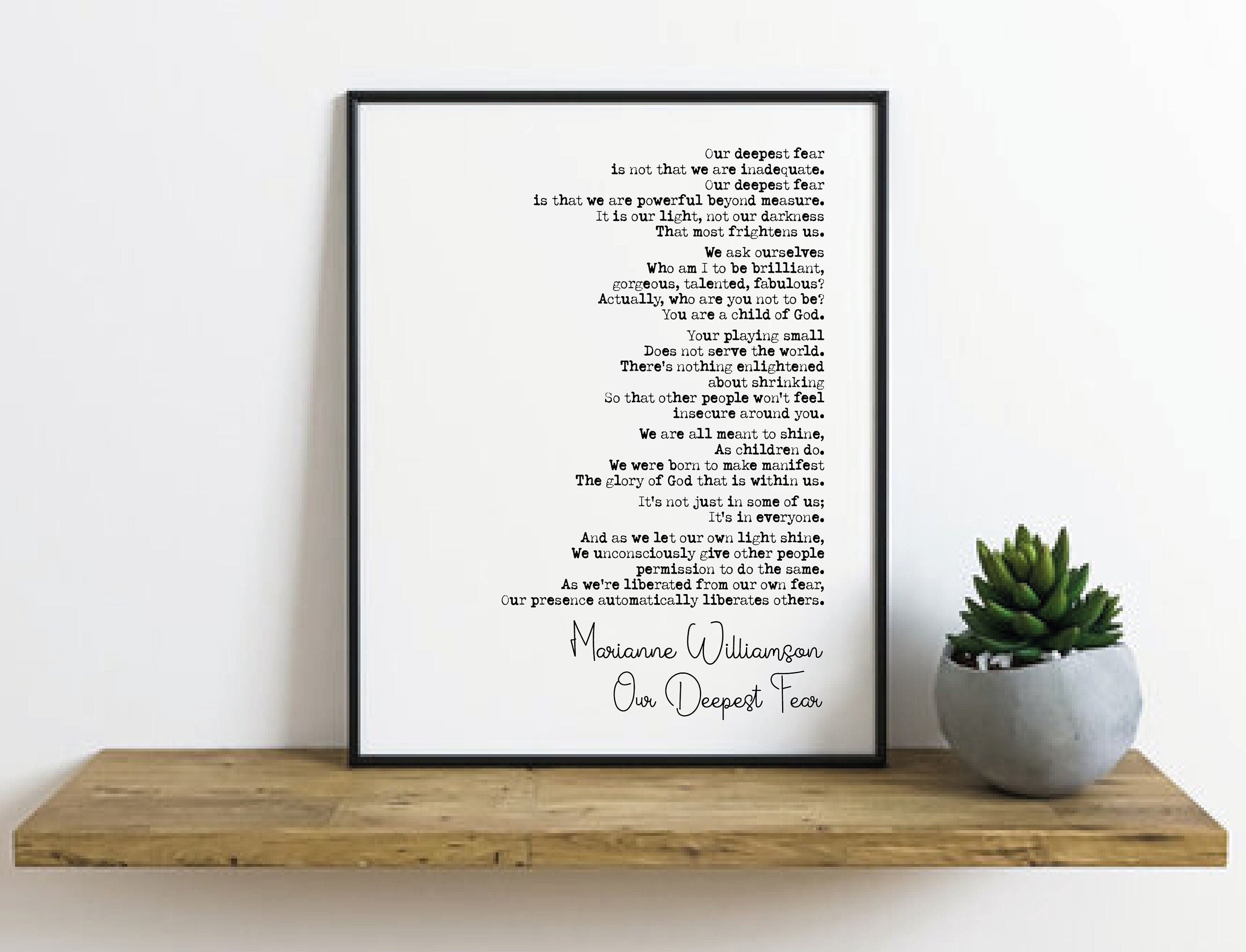 Our Greatest Fear poem Greeting Card for Sale by czerinaart