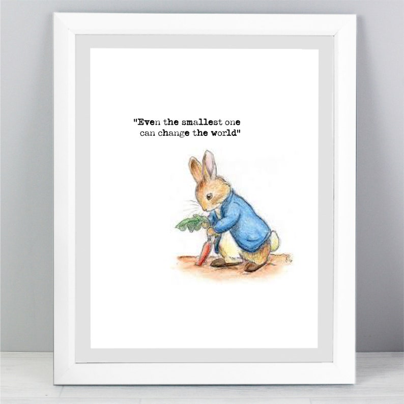 Peter Rabbit Quote Print Classic Style Nursery Gift Home Decor - Etsy