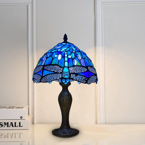 Nouvelle belle lampe de chevet de bureau de style Tiffany en vitrail fait main/abat-jour de salon