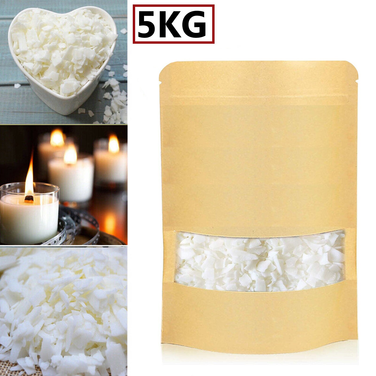 5KG Soy Wax 100 Pure 5000gm DIY Candle Making Wax Natural Etsy
