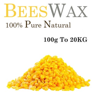 100g - 2kg White Beeswax natural, Beeswax filtered in granules.