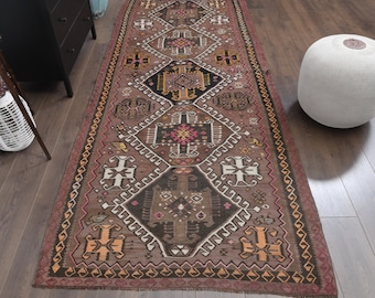 2x6 ヴィンテージ トルコ製 キリム ランナーラグ、ウシャック