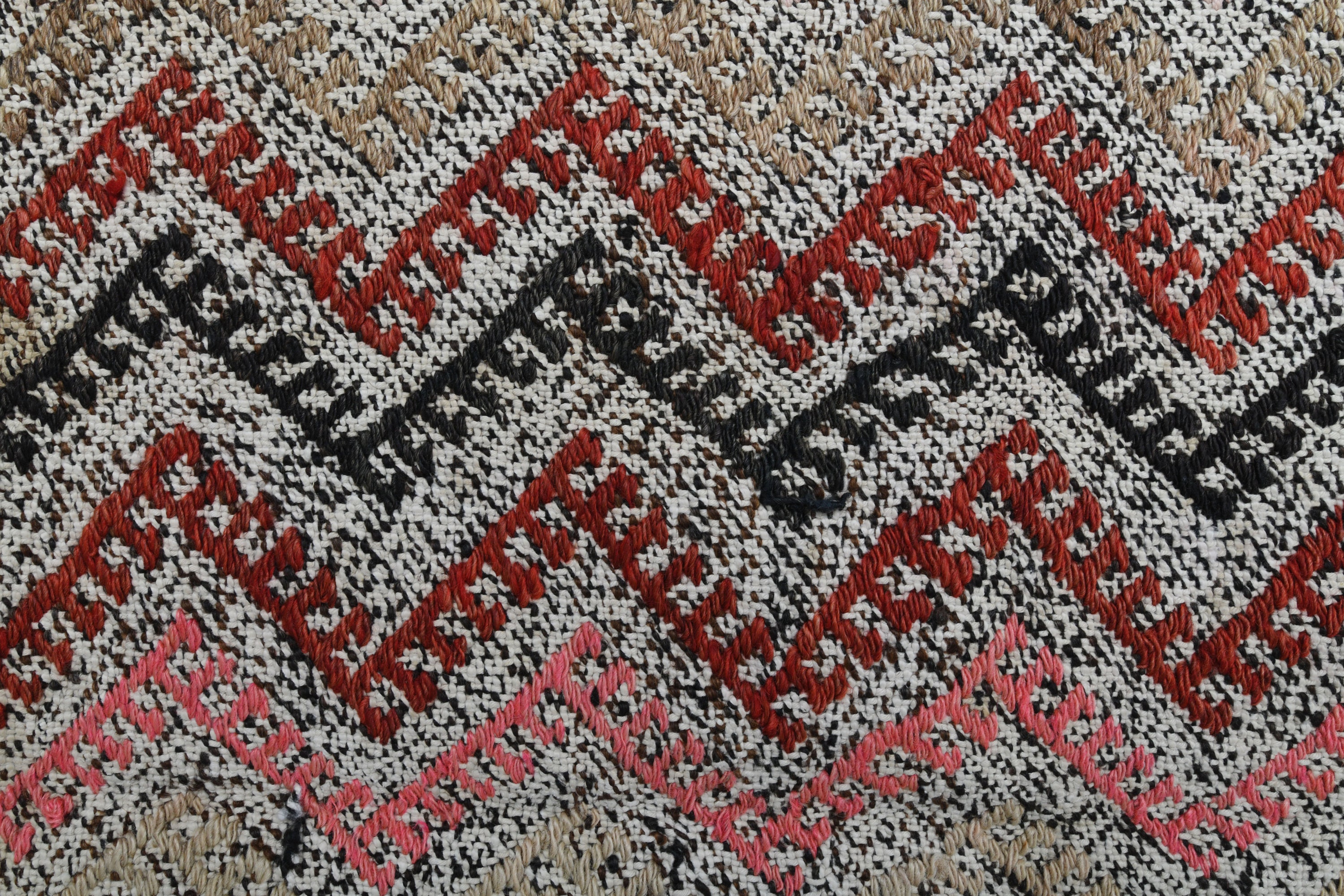 60×104 \"zig-zag” ViNTAGE TURKiSH RUG 5x8 Vintage ZIGZAG KILIM, Turkish Area Rug, Oushak Handmade