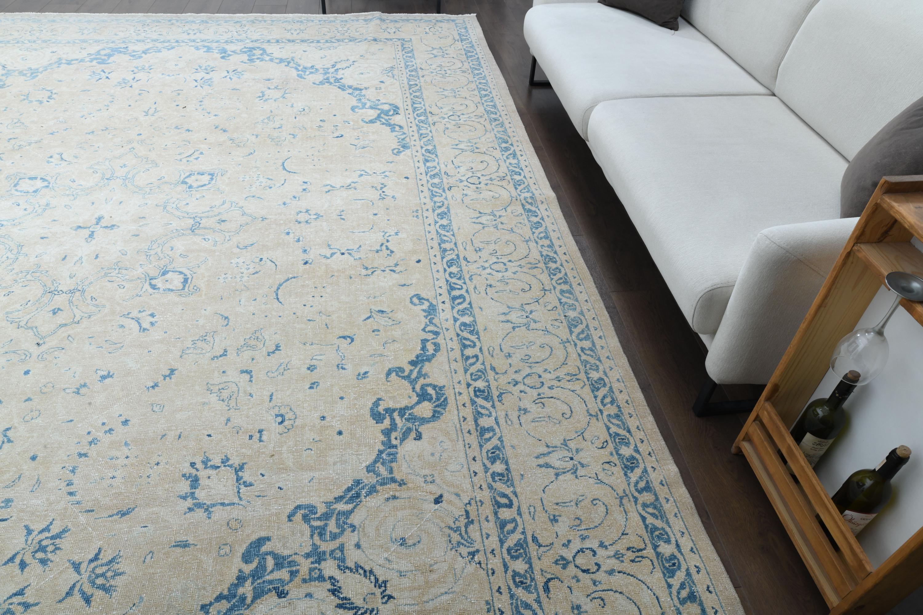 10x14 LARGE Turkish Vintage Rug, Oushak Rug, Handmade Wool Rug ...