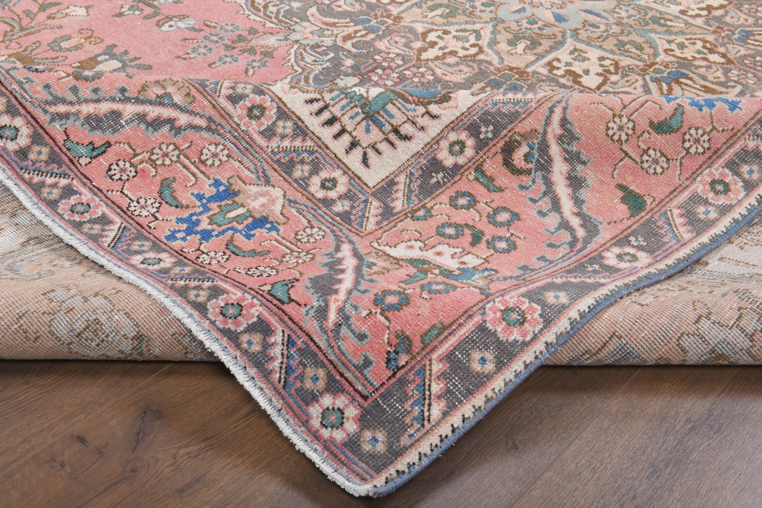 10x13 Persian Vintage Area Rug Pink Oriental Carpet Etsy