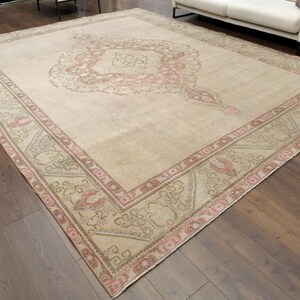 10x12 Bronze Vintage Rug, Area Rug, Turkish Oushak Rug, Oversized Oriental Carpet, Handmade Unique Rug, Farmhouse Decor, One-of-a-kind, Wool