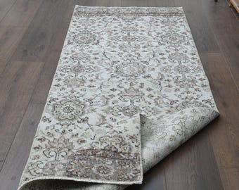 2.5x6.6 ft, STAIR DECOR RUG, Vintage Oushak Rug, Turkish Rug, Wool, Hallway Decor, Washable, Bohemian Rug, Room Decor, Kitchen Decor, Star