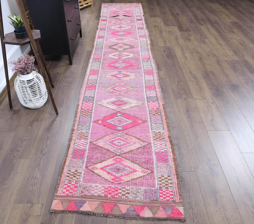 3x15 Oushak Turkish Long Runner, Wool Rug, Handmade Vintage Rugs ...