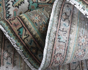 Tappeto turco vintage 8x11, tappeto orientale, tappeto Oushak, tappeto per interni, tappeto in lana fatto a mano, arredamento rustico, grande tappeto rosso, tappeto rustico, arredamento boho
