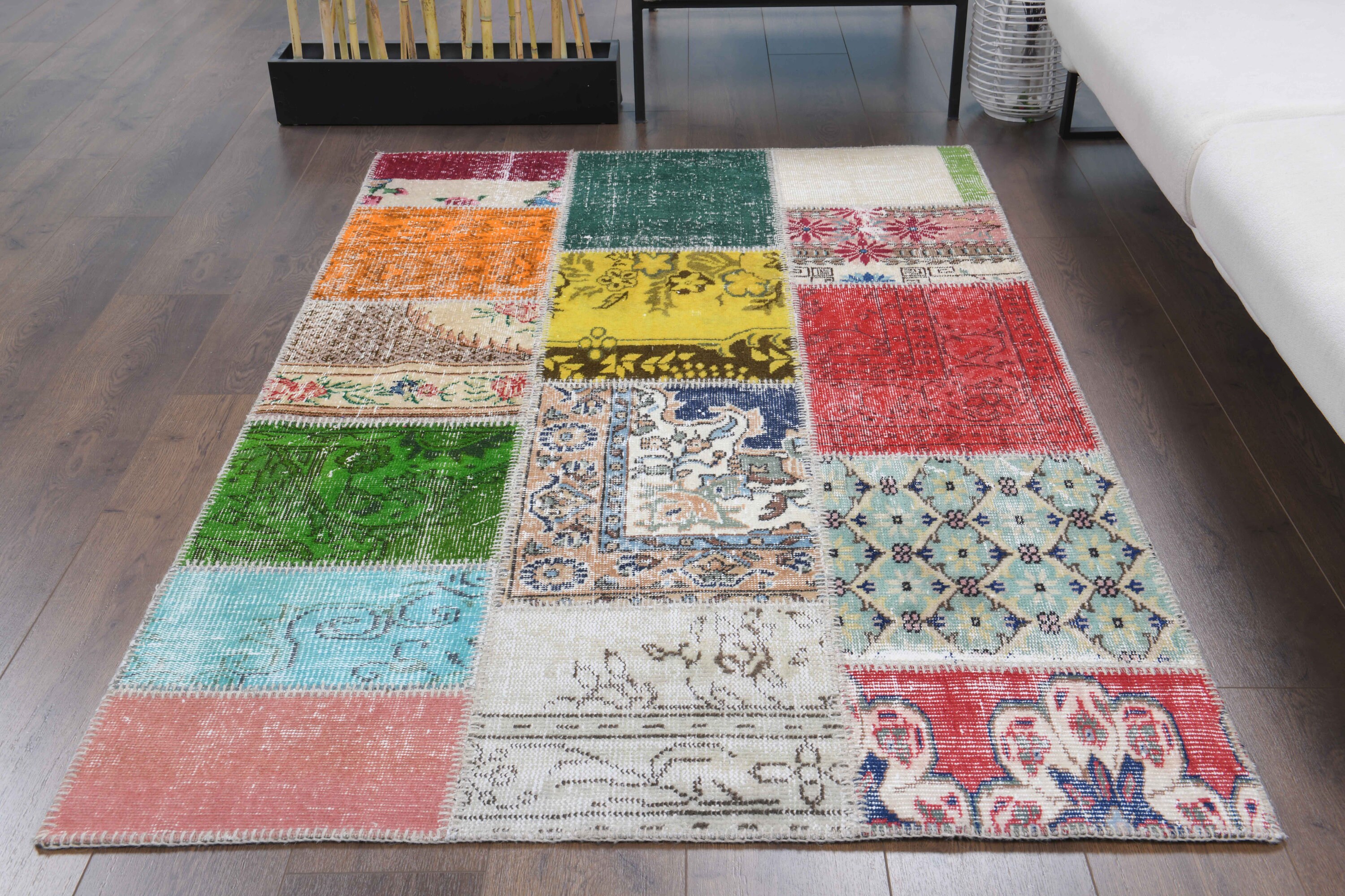 4x6 Patchwork Tapis Vintage