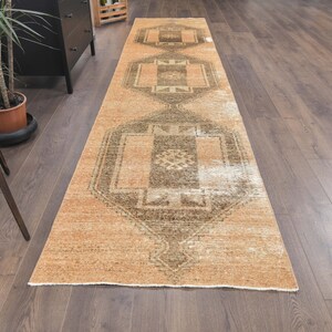 3x12 Oushak Turkish Wool Rug, Handmade Vintage Rugs, Hallway Runner, Farmhouse Decor, One-of-a-Kind, Anatolian, Ethnic Carpet, Boho Decor