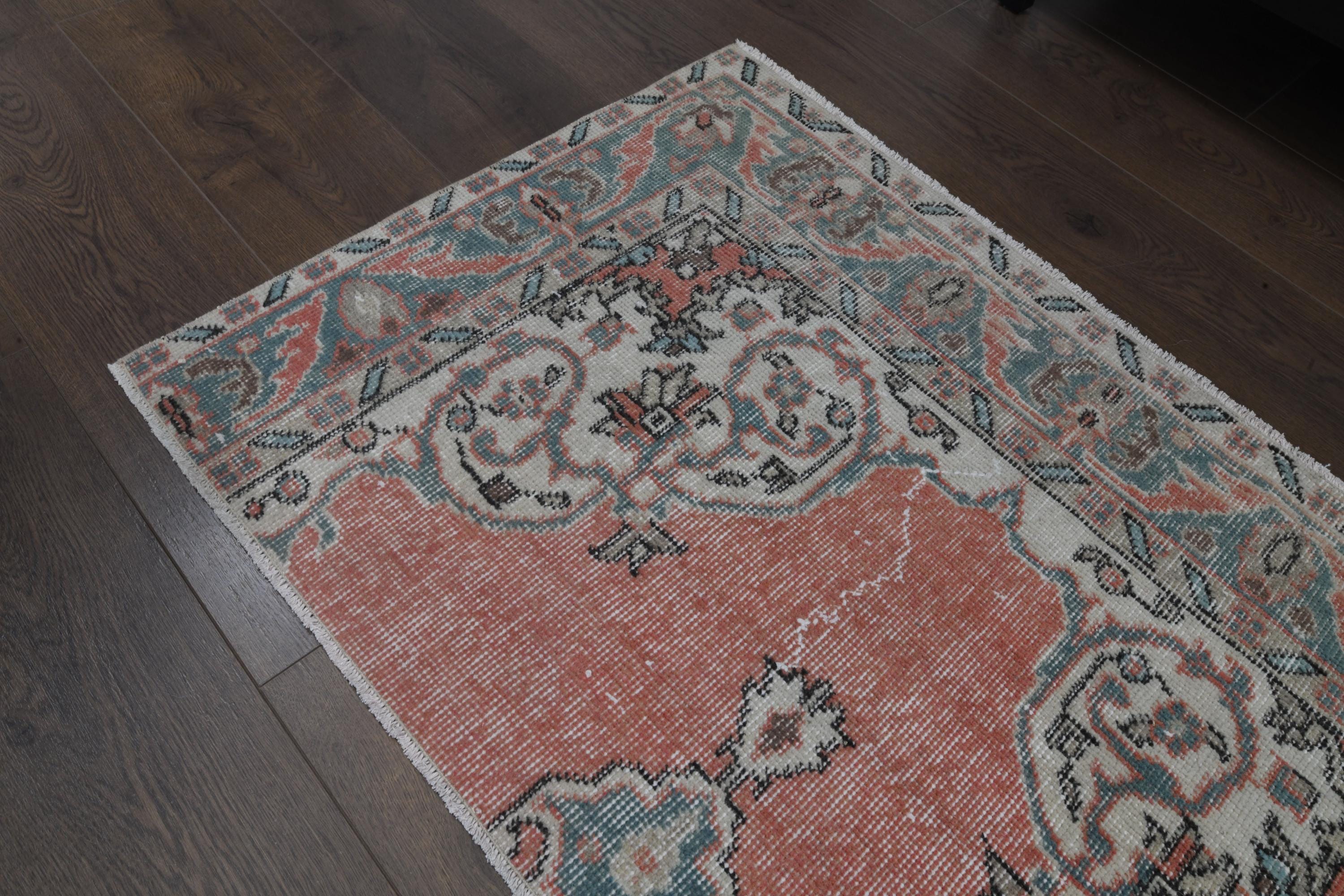 2x4 Pink Turkish Rug, Handmade 2x4 Rug, Handmade Small Rug, Unique Mini ...