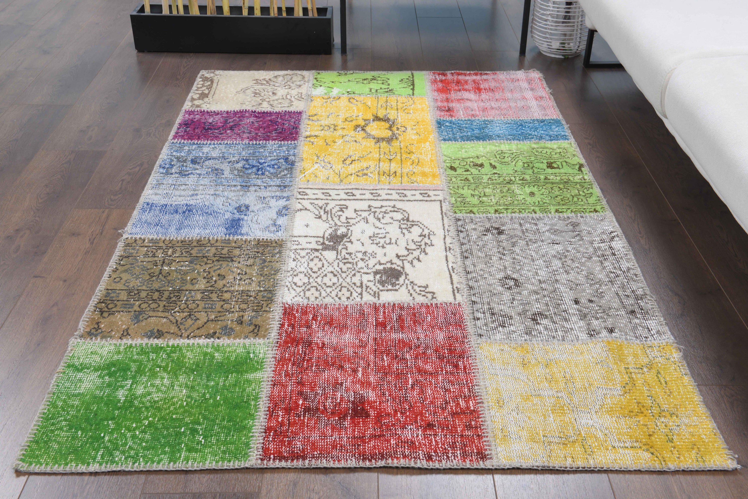 4x6 Patchwork Tapis Vintage