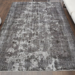 6'7x9'8 ft, GRAY, TURKISH DECOR, Oushak Handmade Rug, Wool Handmade Rug, 7x10 Area Rug, Living Room Rug, Home Decor, Vintage Rug, Washable