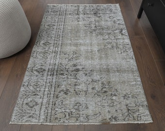 ヴィンテージトルコラグ3x4：手作りウールカイセリラグ、ボヘミアン