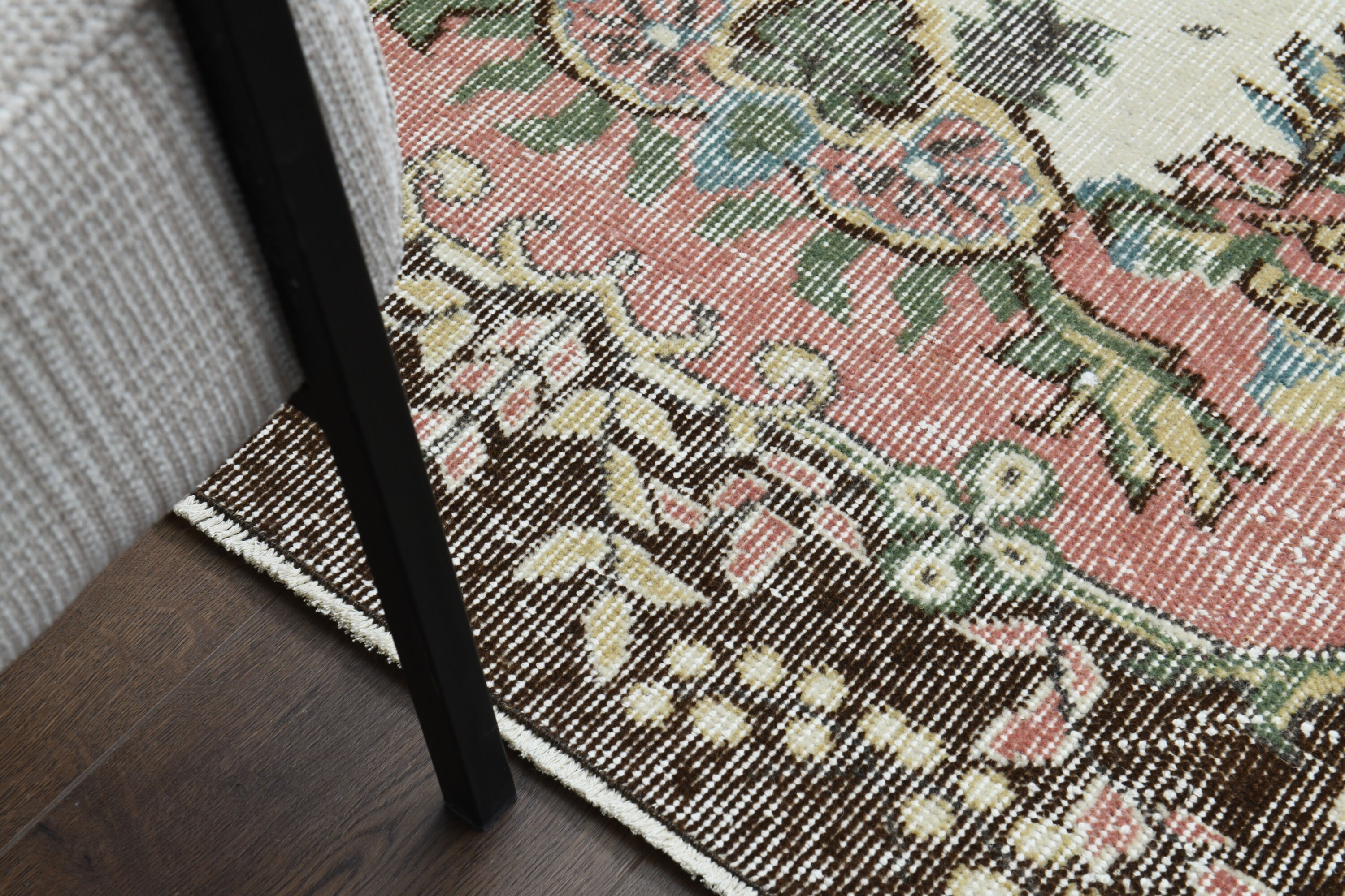 6x9 オリエンタル トルコ ヴィンテージ ウシャク ラグ、エリアラグ