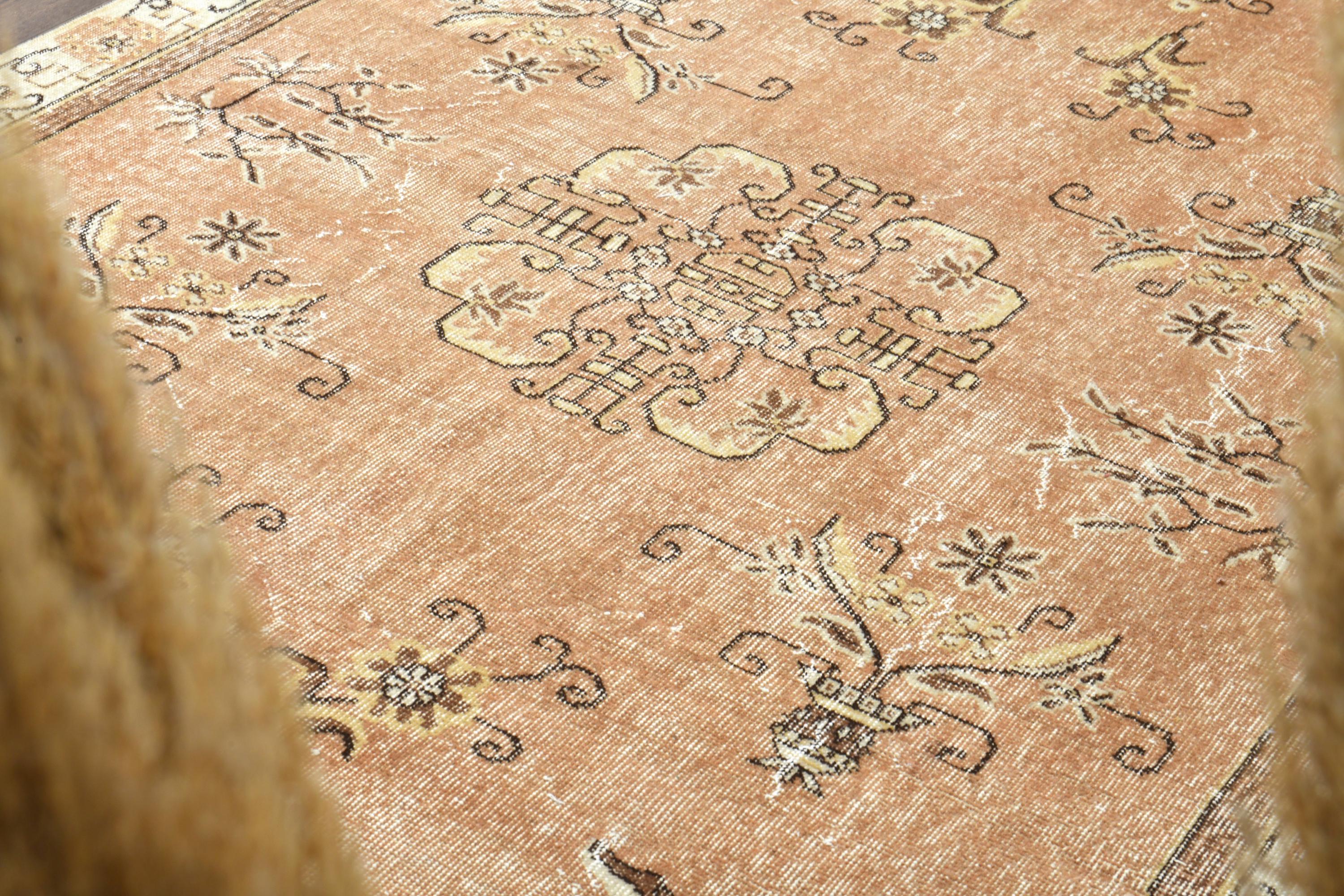 45.5/75 &quot;Bistro” ViNTAGE TURKiSH RUG 5x8 VINTAGE TURKISH Area Rug, Handmade Wool Rug, Farmhouse