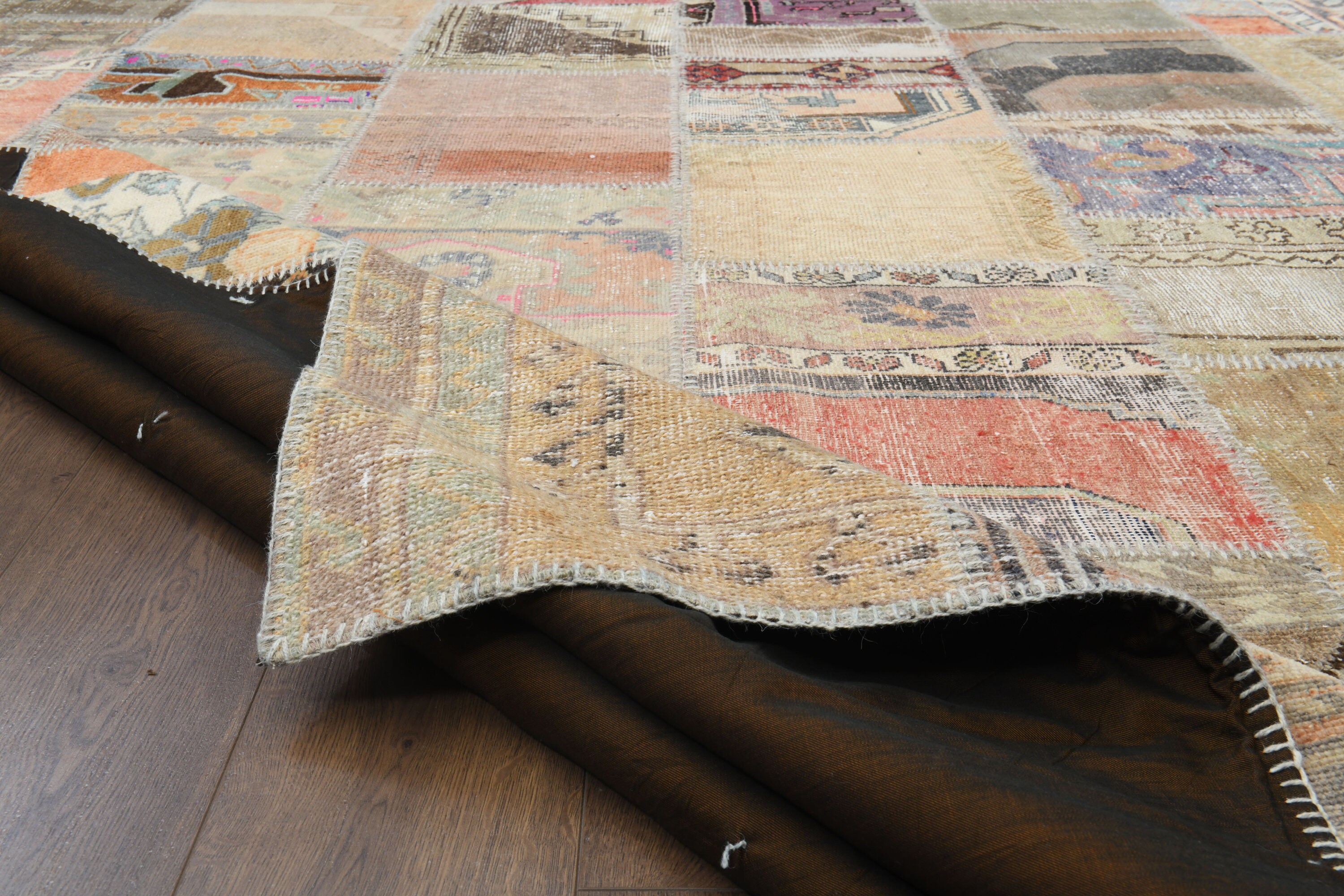 7'9x10 Ft, PATCHWORK RUG, Turkish Vintage Oushak Rug, Handmade
