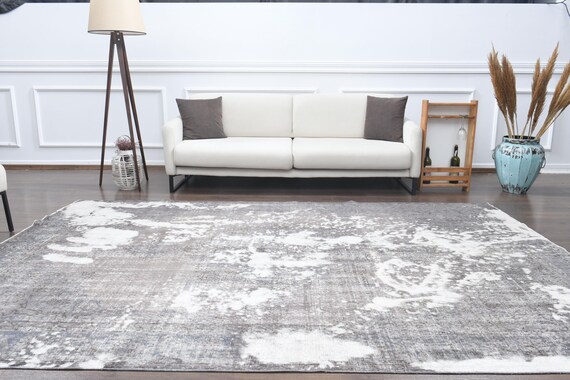 7x10 トルコ製ヴィンテージラグ、ウーシャックハンドメイドウールラグ