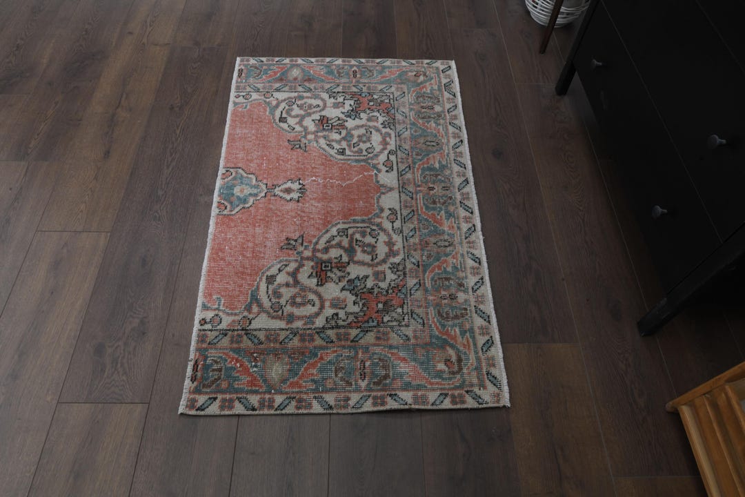 2x4 Pink Turkish Rug, Handmade 2x4 Rug, Handmade Small Rug, Unique Mini ...