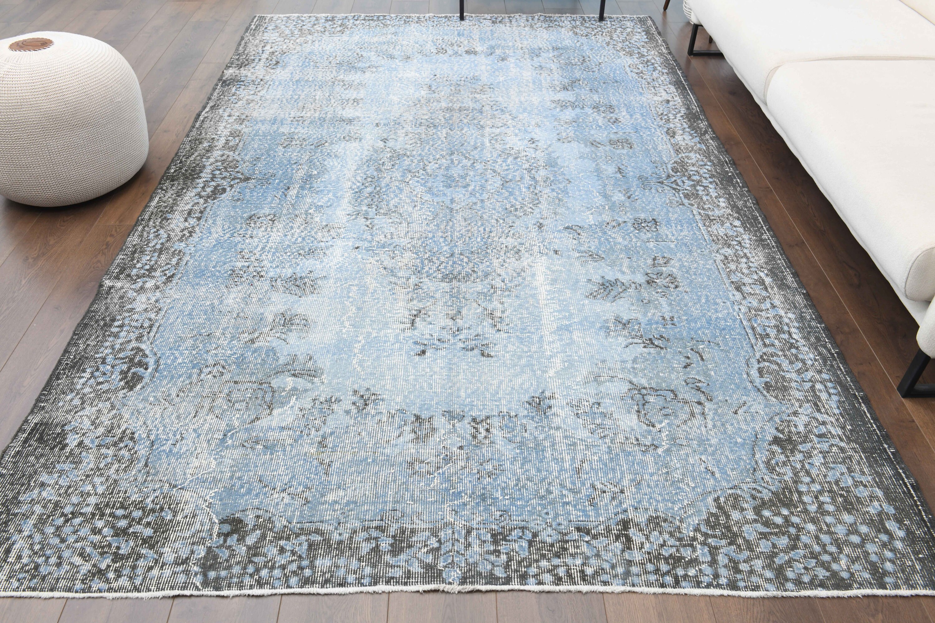 52×141 \"幸せの青い鳥\" ViNTAGE TURKiSH RUG 52×141 