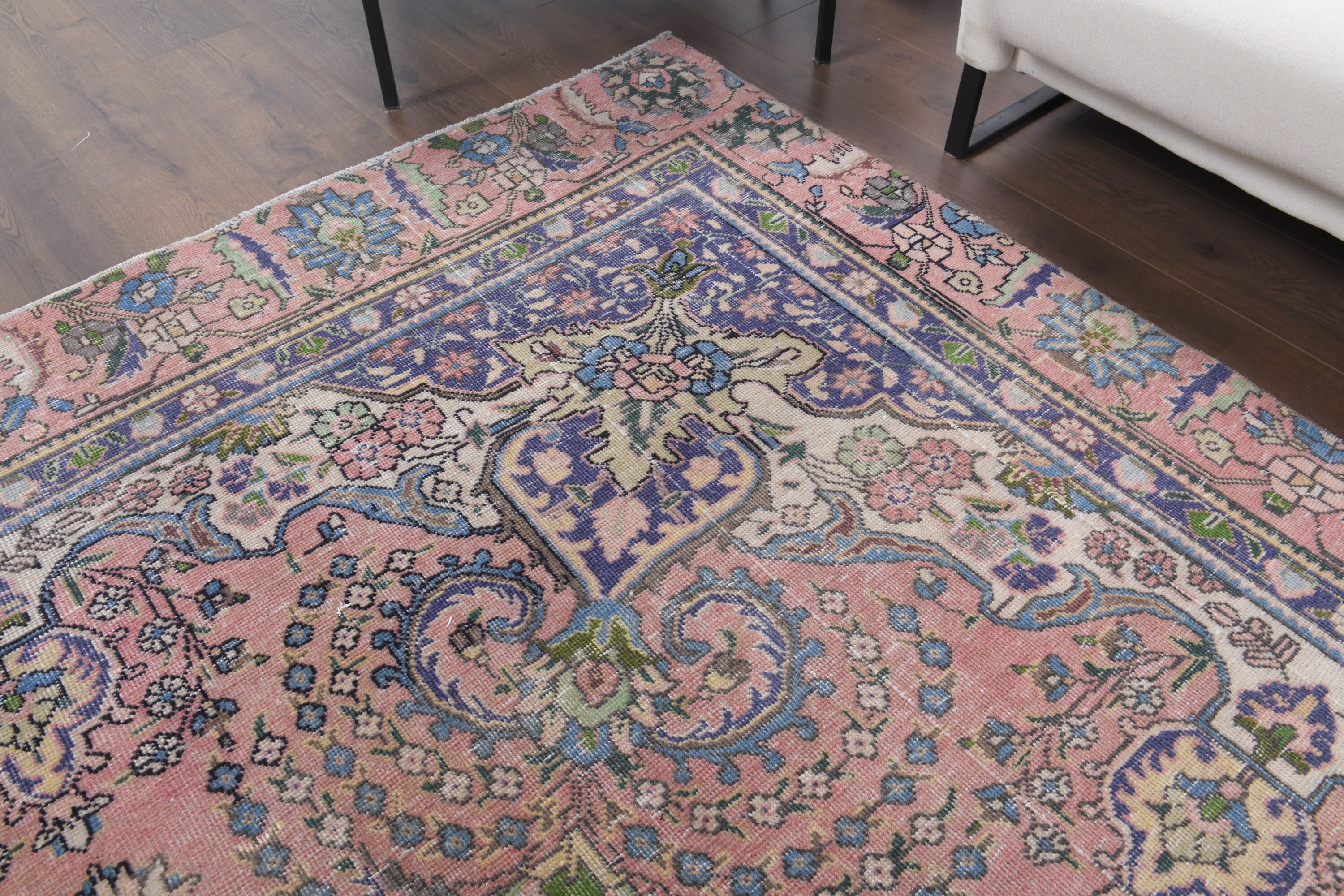 8x12 Turkish Vintage Rug, Heriz Style Floral Carpet