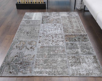 ヴィンテージパッチワークカーペット – 275 x 185 cm (9フィート x 6.1