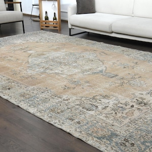 9x13 Orange Turkish Area Rug, Unique Vintage Oversize Rug, Oriental Handmade Wool Rug, One-of-a-kind Living Room, Dining Room Rug, Carpet