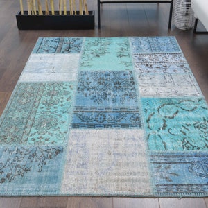 パッチワーク ヴィンテージラグ スモールラグ トルコラグ 4x6