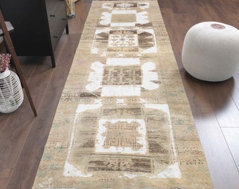 トルコ製ラグ、3 x 11 フィートのランナーラグ、ヘルキ製ラグ