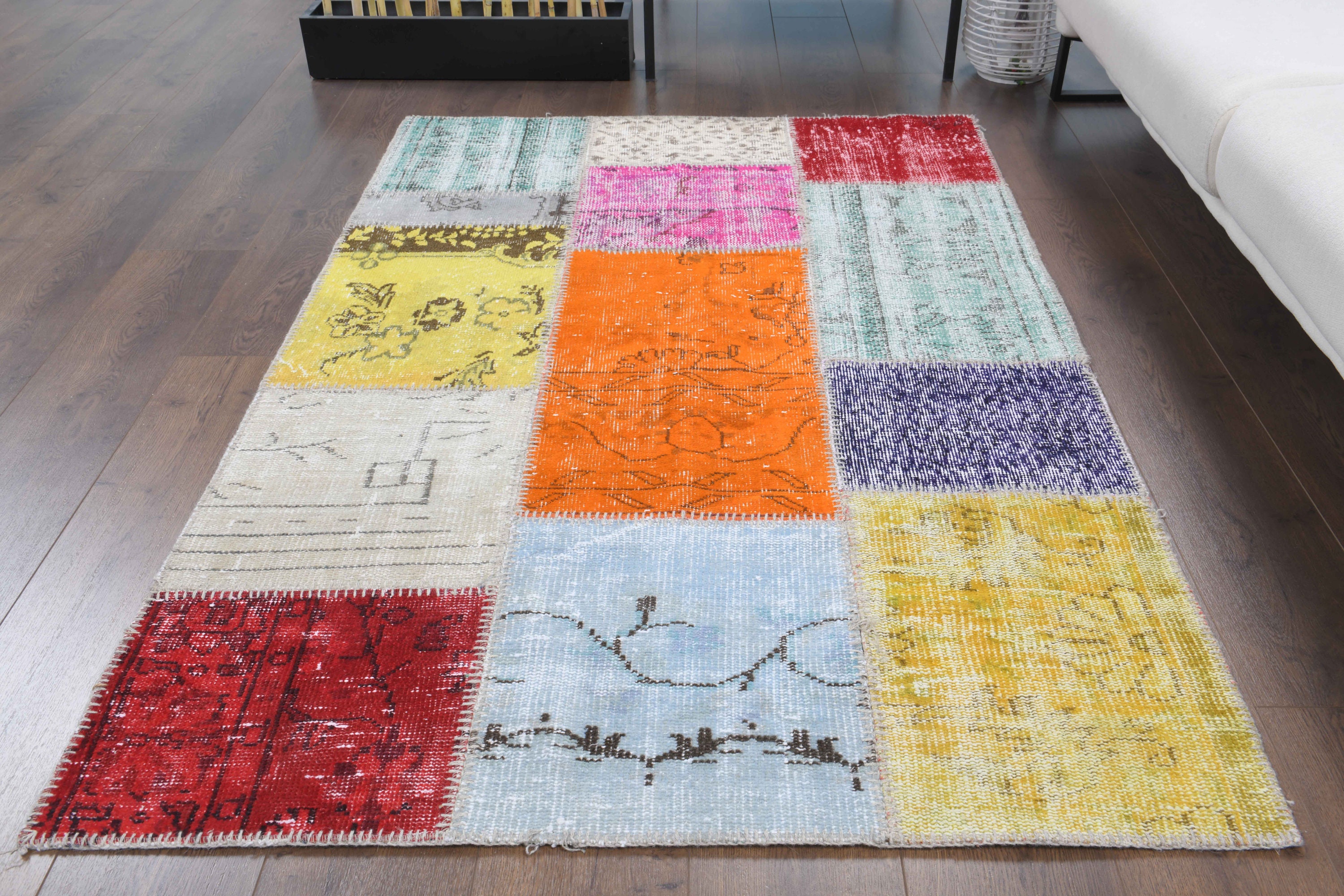 4x6 Patchwork Tapis Vintage