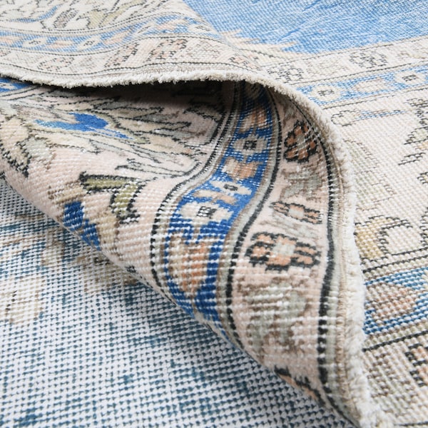 Blue Vintage Rug Etsy